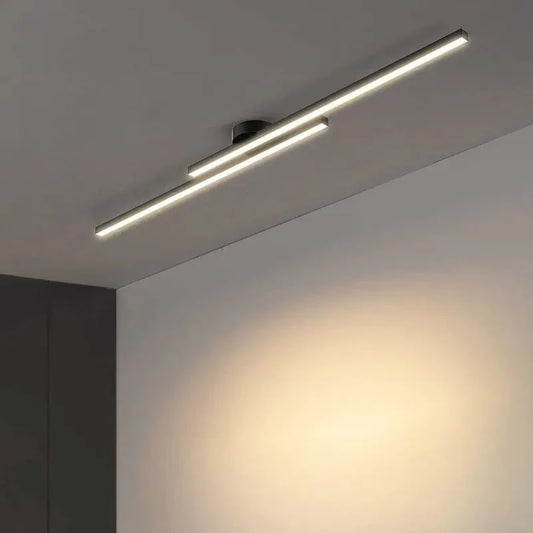 Long Aluminium LED Ceiling Light Modern Creative Design