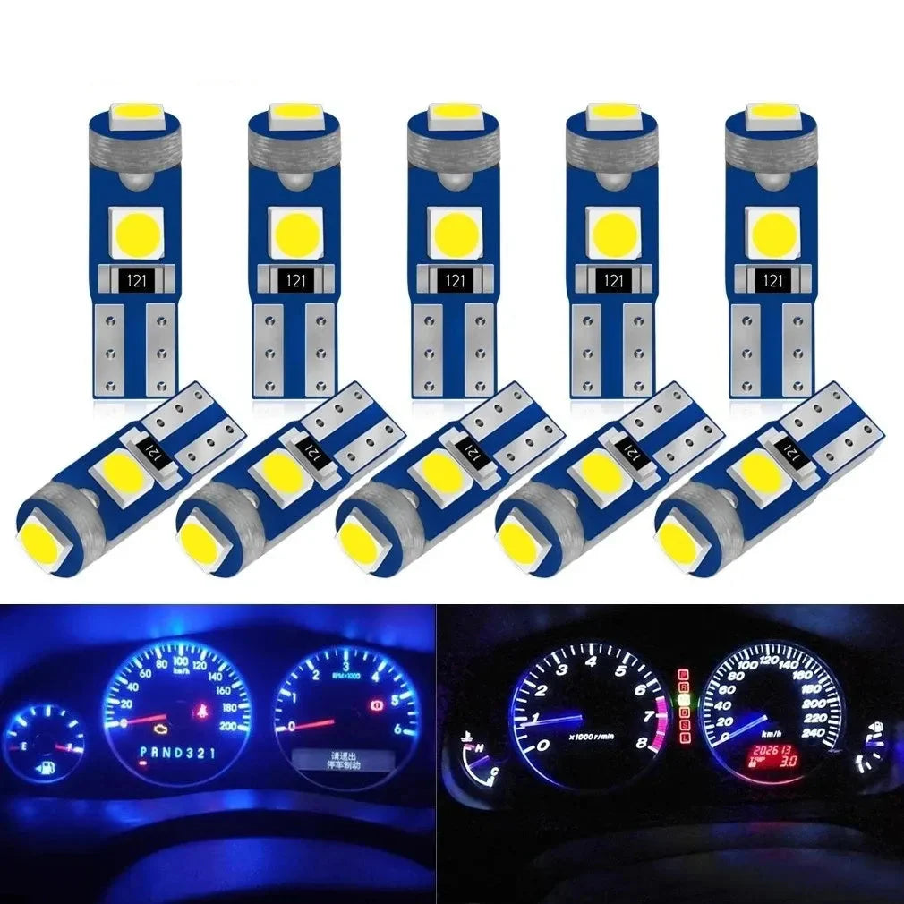 2/10Pcs Car T5 Led Bulb