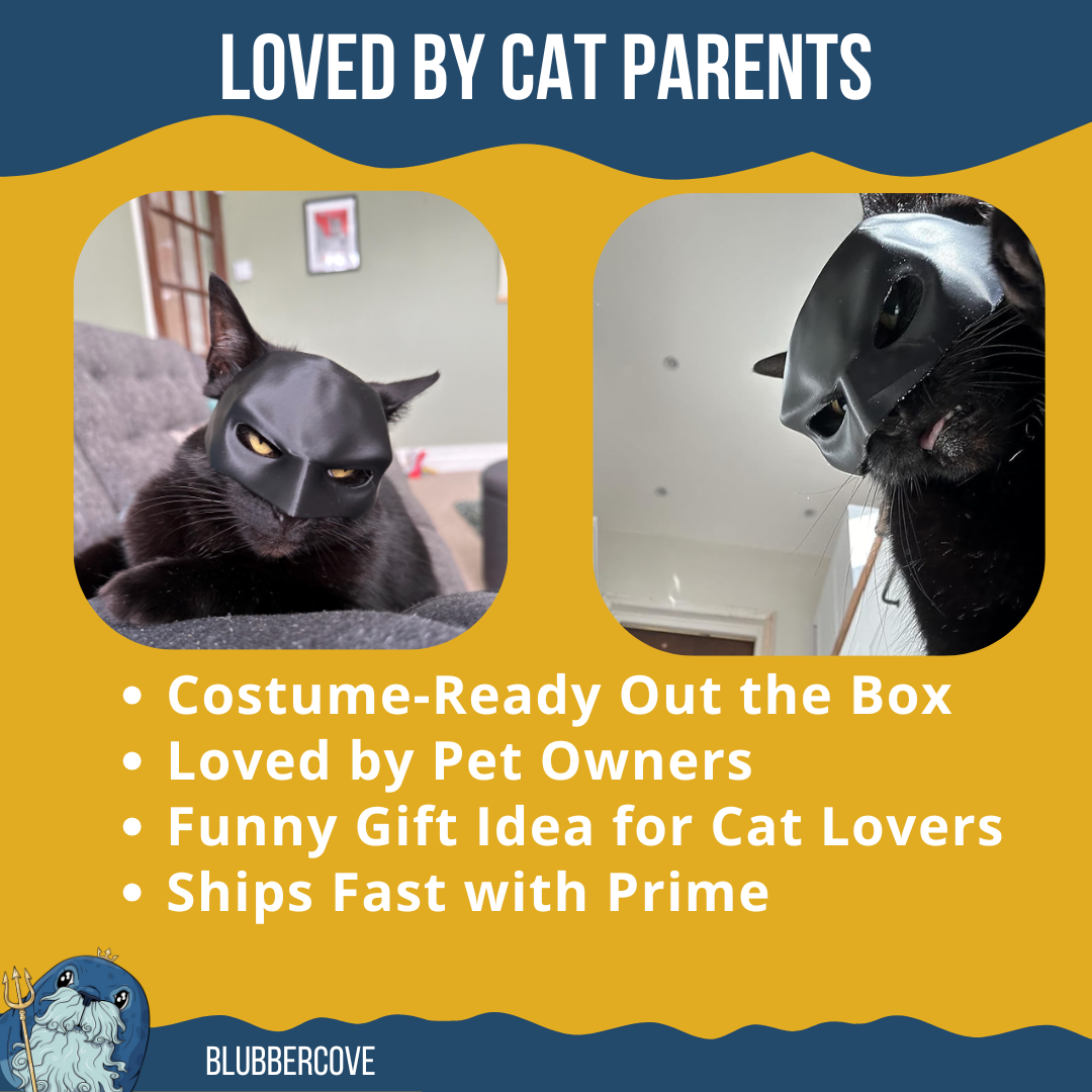 Bat Cat Cosplay Mask – Funny Cat Costume for TikTok, Halloween, Pet Cosplay, Hero Villain Dress Up