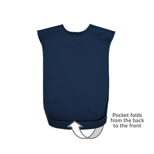 Tabard style adult bib - Small Navy