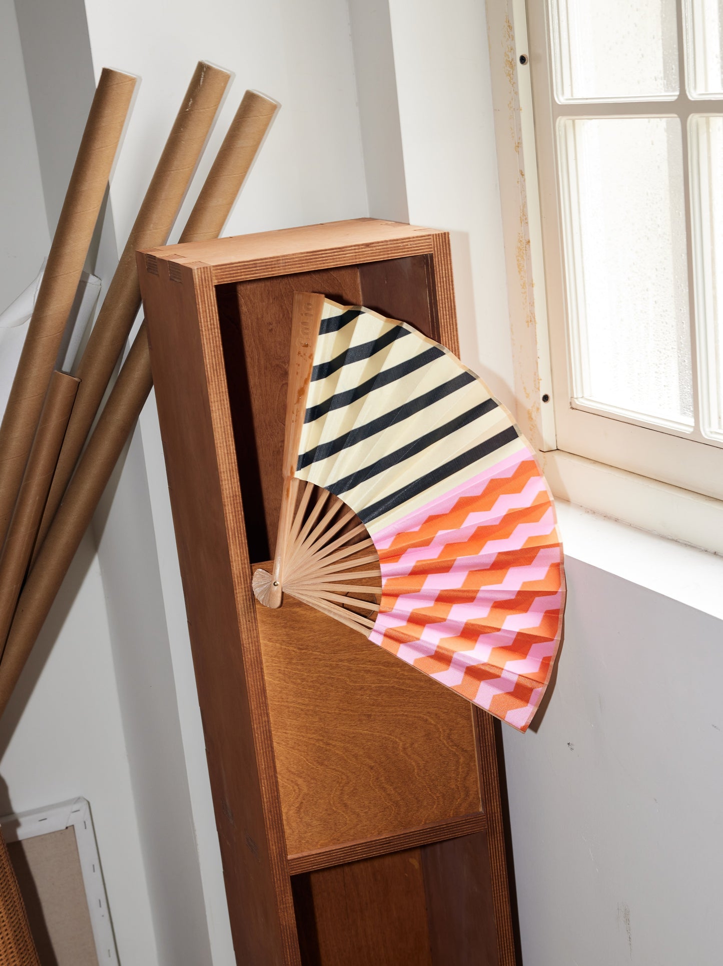 Deconstructed Hand Held Fan in Bamboo