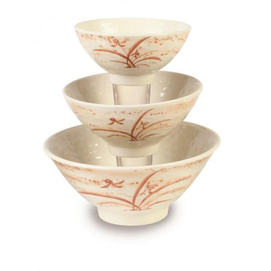 Gold Orchid Melamine Rice Bowl-12/Case