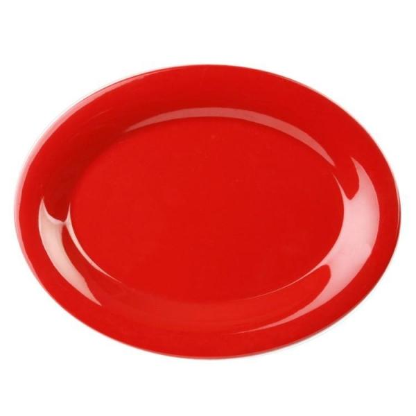 Pure Red Oval Platter 305mm x 230mm (9.05 inches) - Pack Of 12