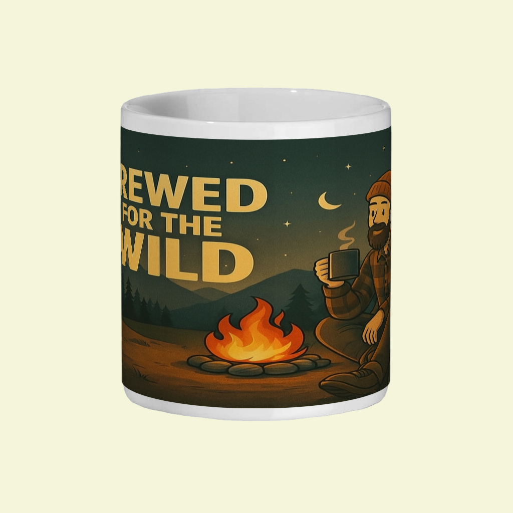 Brewed for the Wild Night – 11oz Ceramic Hiking Mug