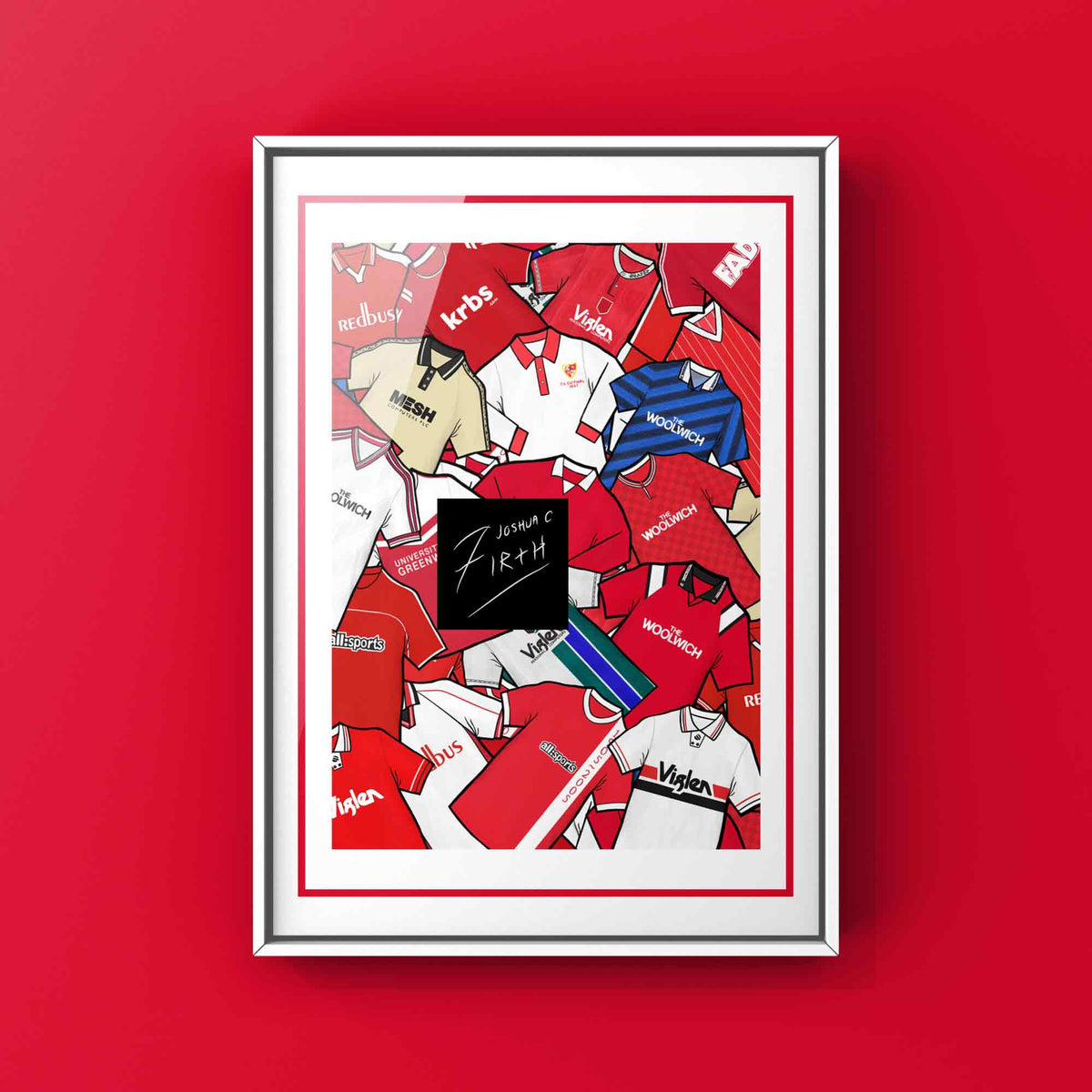 Charlton Kit Collage Retro Shirts Football Print