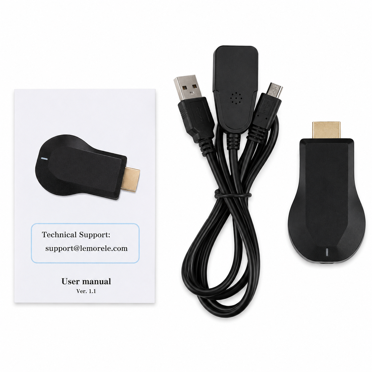 M4 Plus Wireless WiFi Display Dongle Receiver Airplay Miracast DLNA 1080P HDMI TV Stick for iPhone, Samsung, and other Android Smartphones