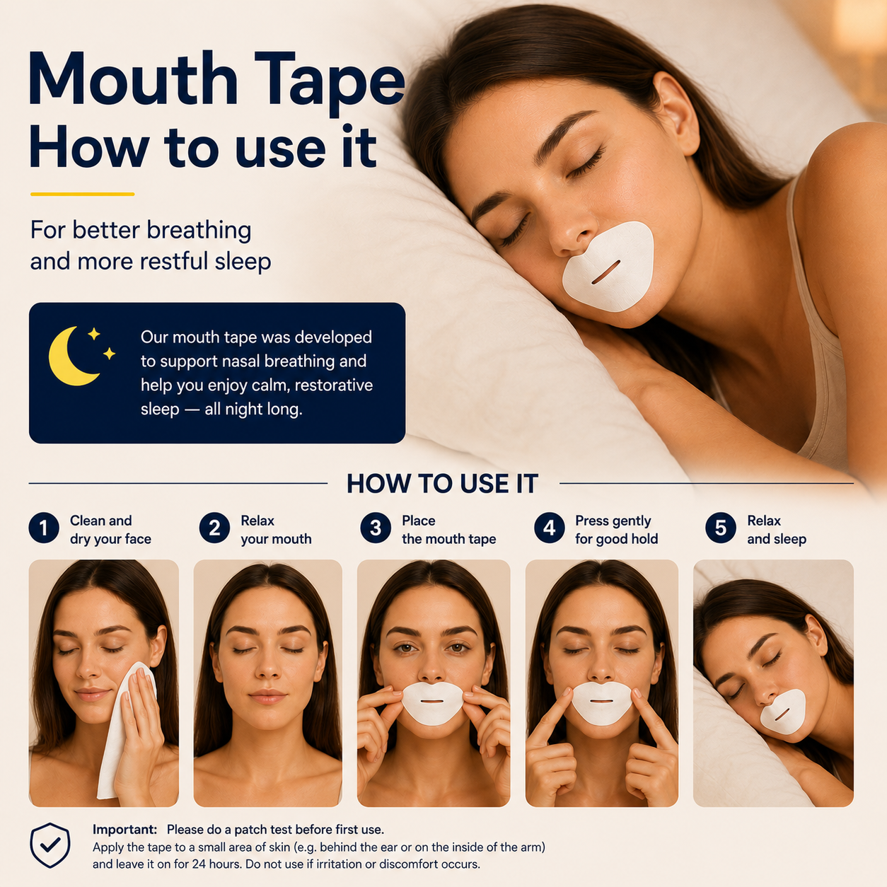 Brightr Mouth Tape for better Nasal Breathing