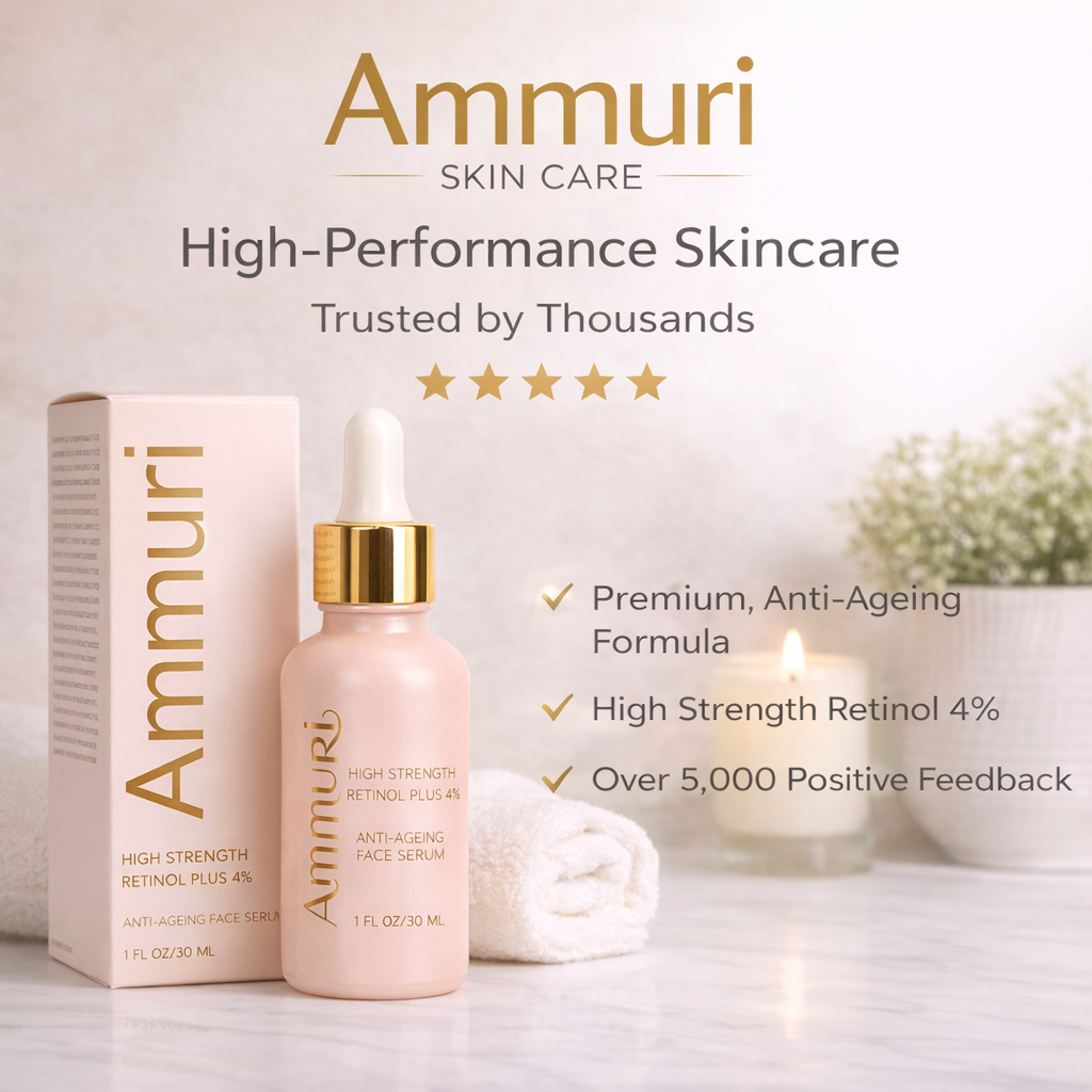 Ammuri Retinol 4% Serum – High Strength Anti-Ageing & Dark Spot Treatment | 30ml