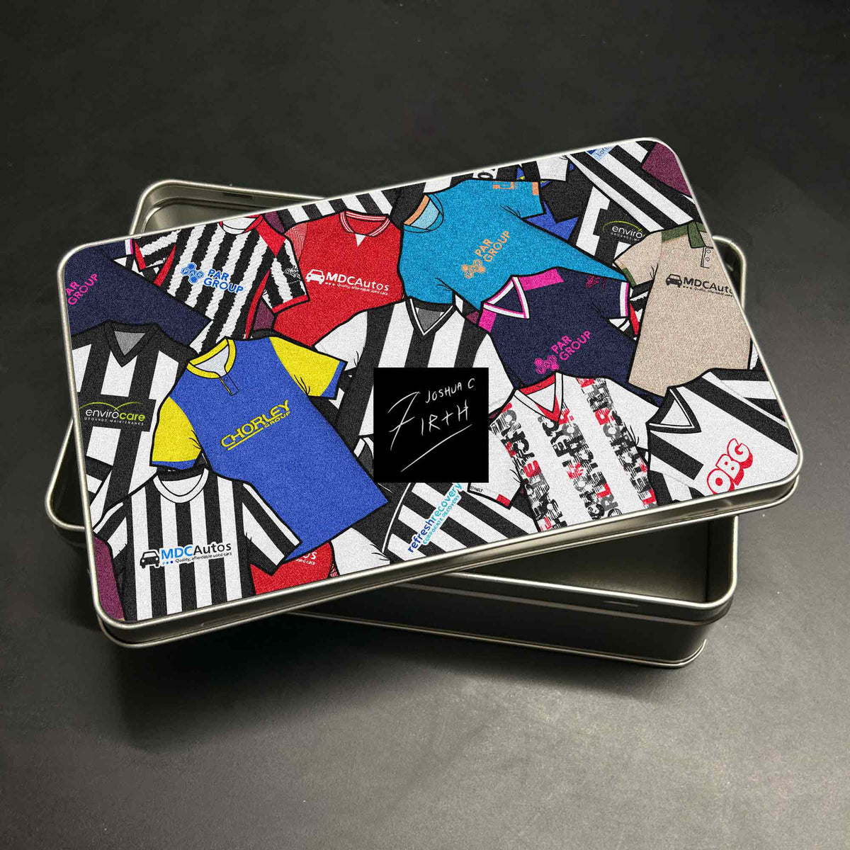 Chorley Inspired Football Retro Shirts Metal Sweets / Biscuit Tin
