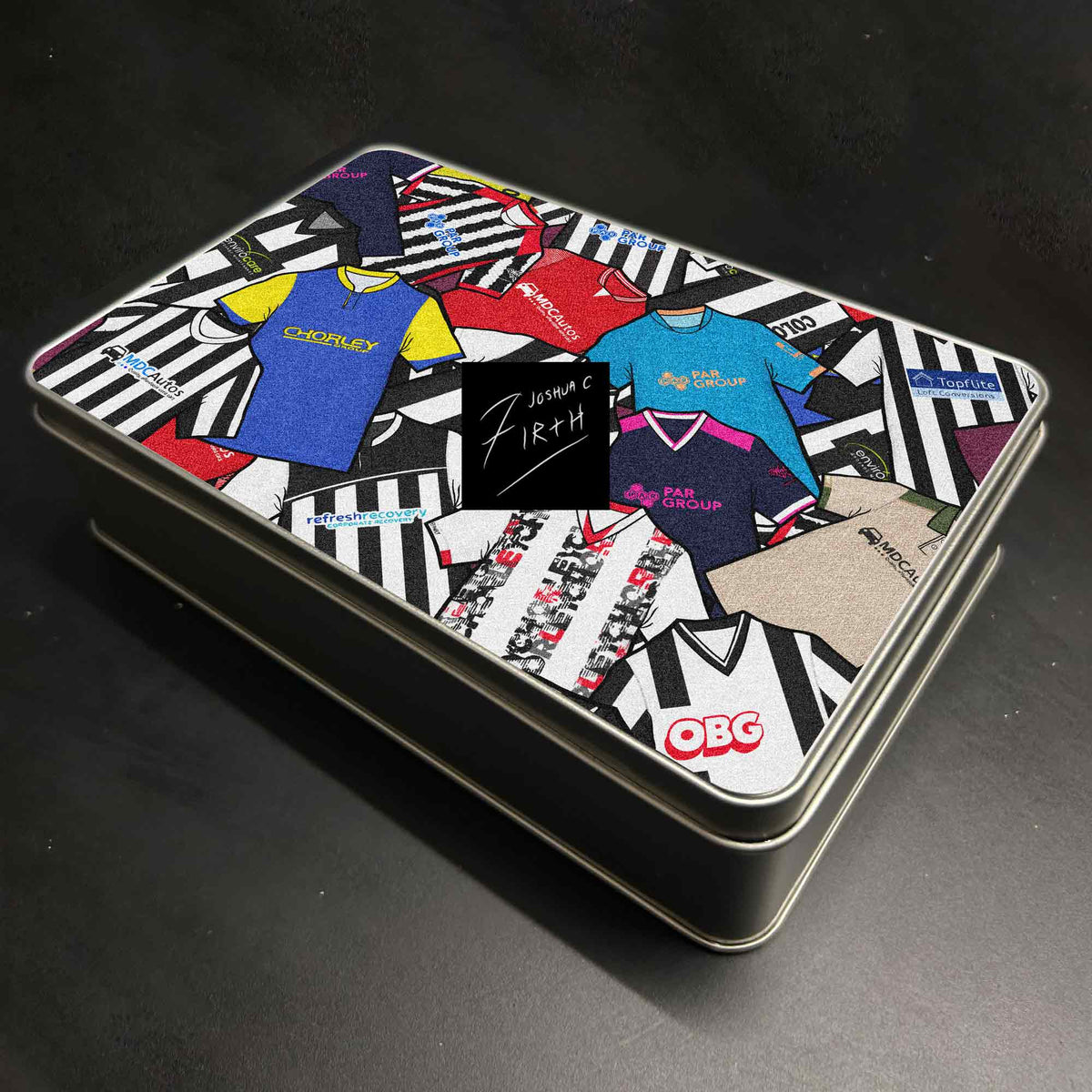 Chorley Inspired Football Retro Shirts Metal Sweets / Biscuit Tin