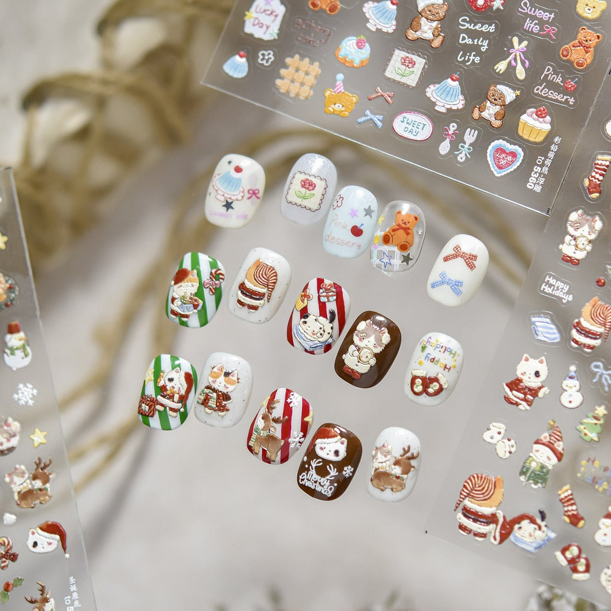Hello Claws | Christmas Kitty Gift Box Nail Deco Sticker