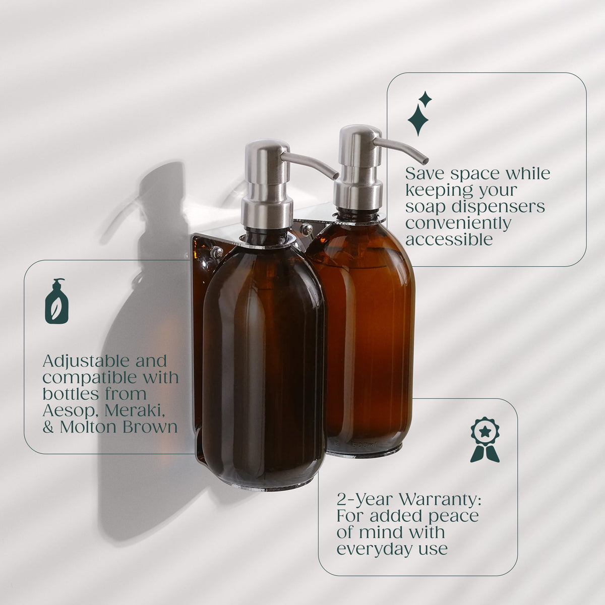 Chrome Double Bottle Holder