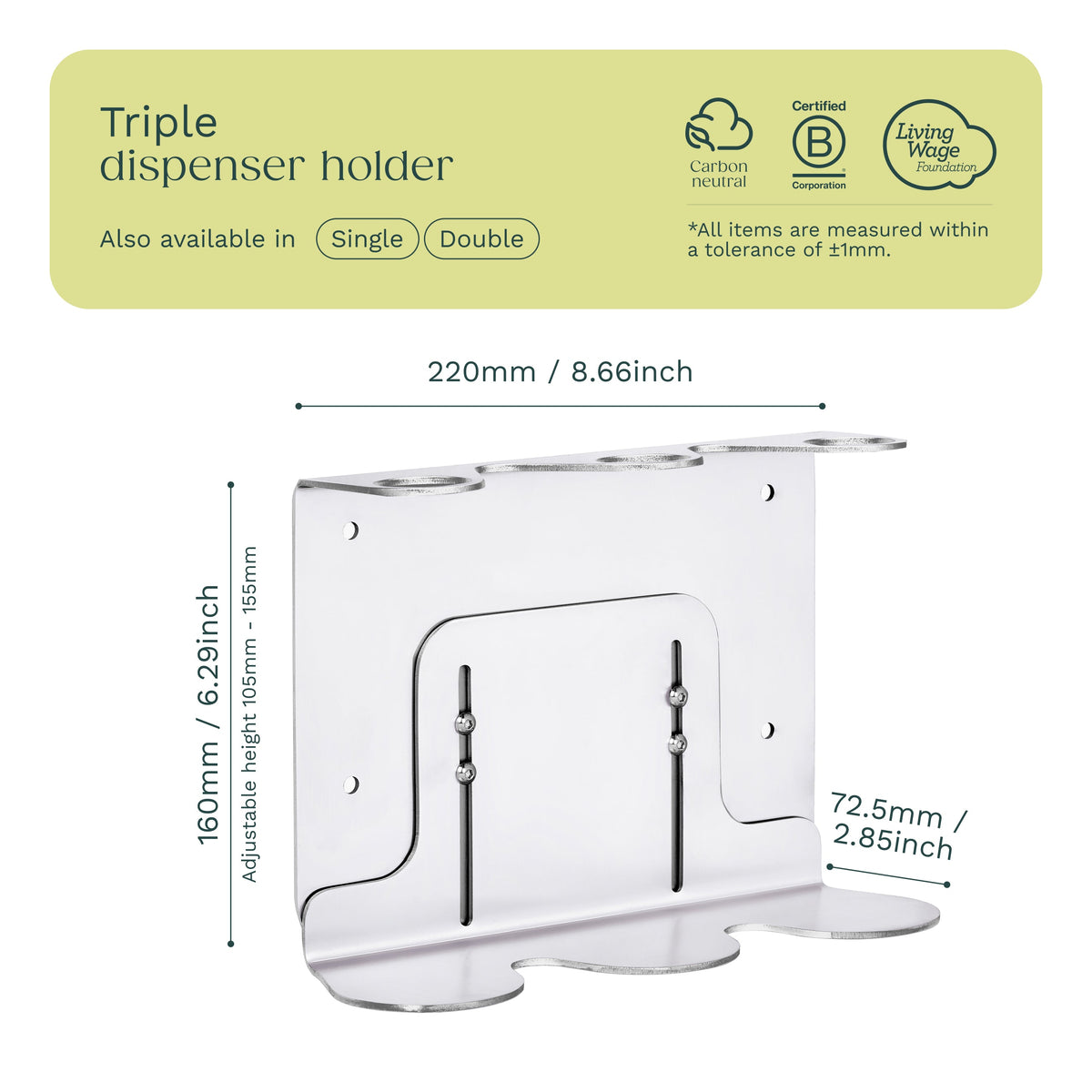 Chrome Triple Bottle Holder