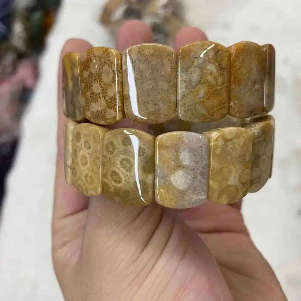 Natural Chrysanthemum Beads Gemstone Bracelet, Bangle For Women For Men,