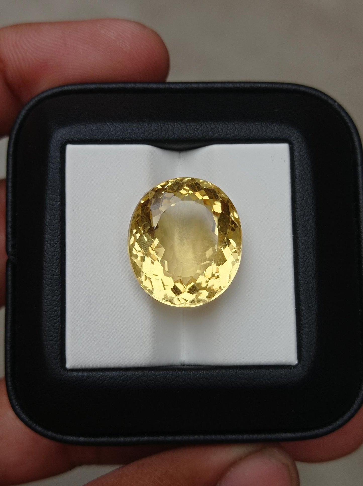 20.3ct Oval Faceted Citrine For Sale - November Birthstone - 19x16.5x10.5mm