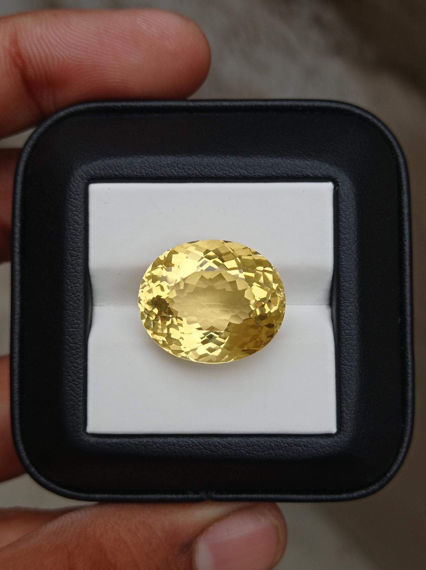 20.2ct Faceted Citrine For Sale - November Birthstone - 19x17x11mm