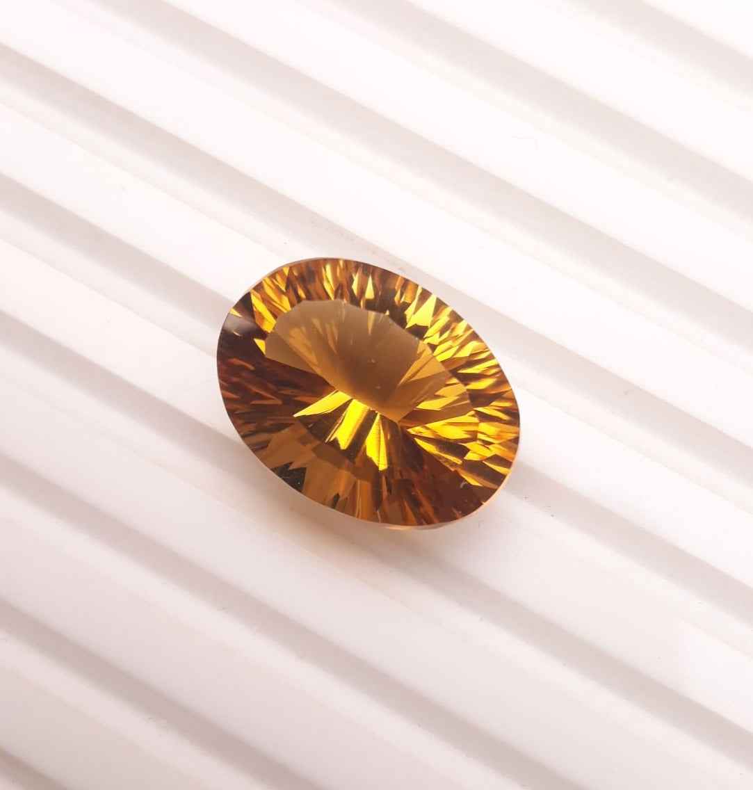 16.1ct Natural Transparent Best Quality Citrine For Sale - Golden Citrine - November Birthstone - 19x14x10mm