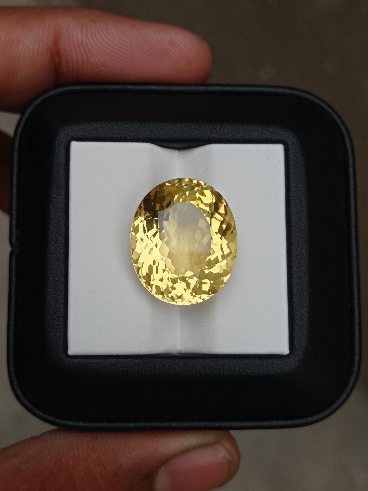 20.2ct Faceted Citrine For Sale - November Birthstone - 19x17x11mm