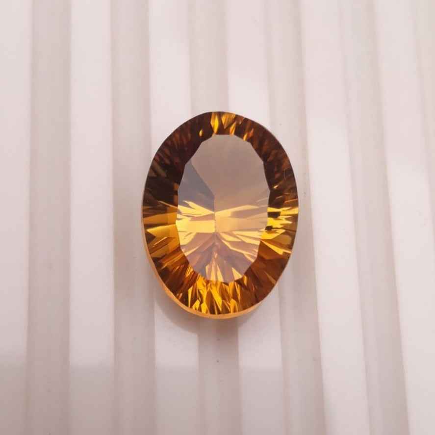 16.1ct Natural Transparent Best Quality Citrine For Sale - Golden Citrine - November Birthstone - 19x14x10mm