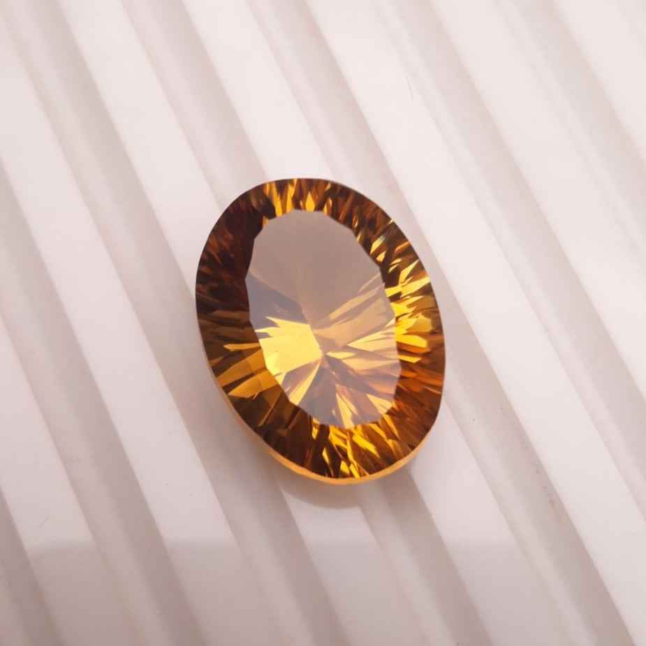 16.1ct Natural Transparent Best Quality Citrine For Sale - Golden Citrine - November Birthstone - 19x14x10mm
