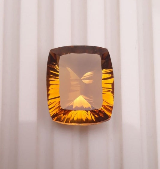 16.6ct Natural Transparent Best Quality Citrine For Sale - Golden Citrine - November Birthstone - 18x15x9mm