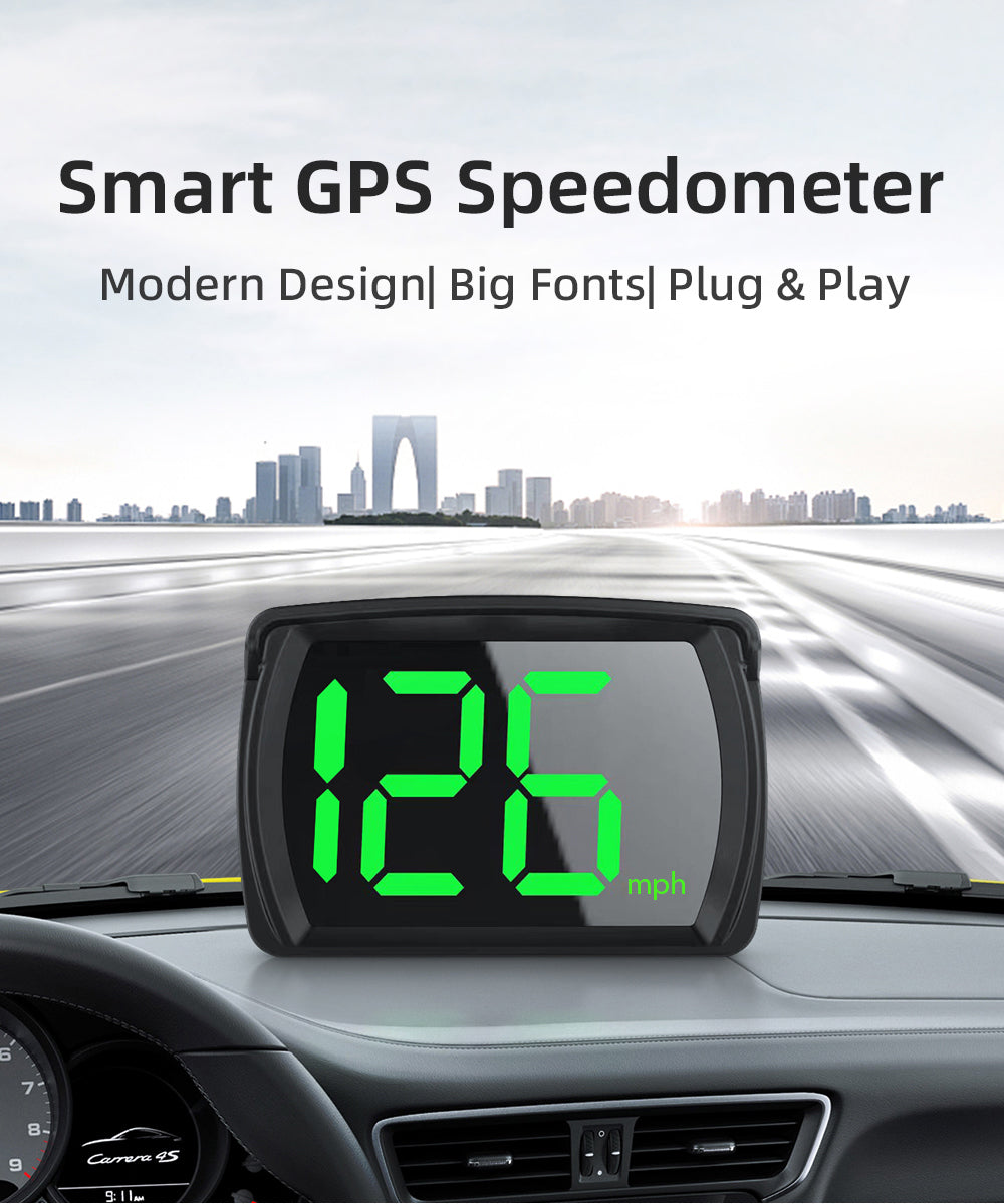 ClearView MPH GPS Digital HUD Heads up Display Car Speedometer with USB with Large Font Display