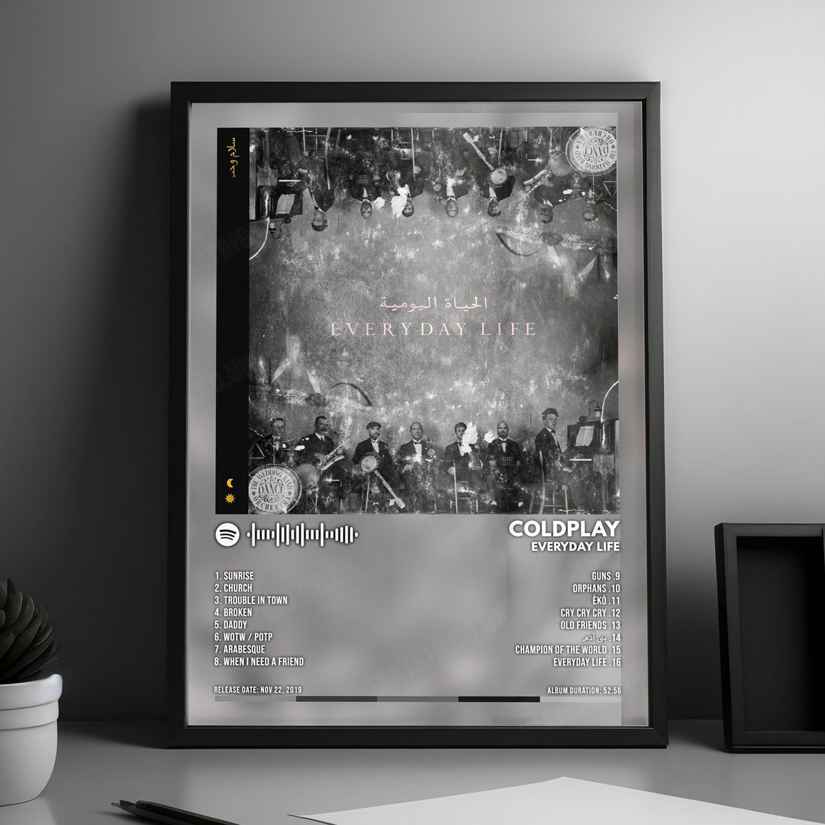 Coldplay "Everyday Life" Album Cover Poster - with Complete Tracklist