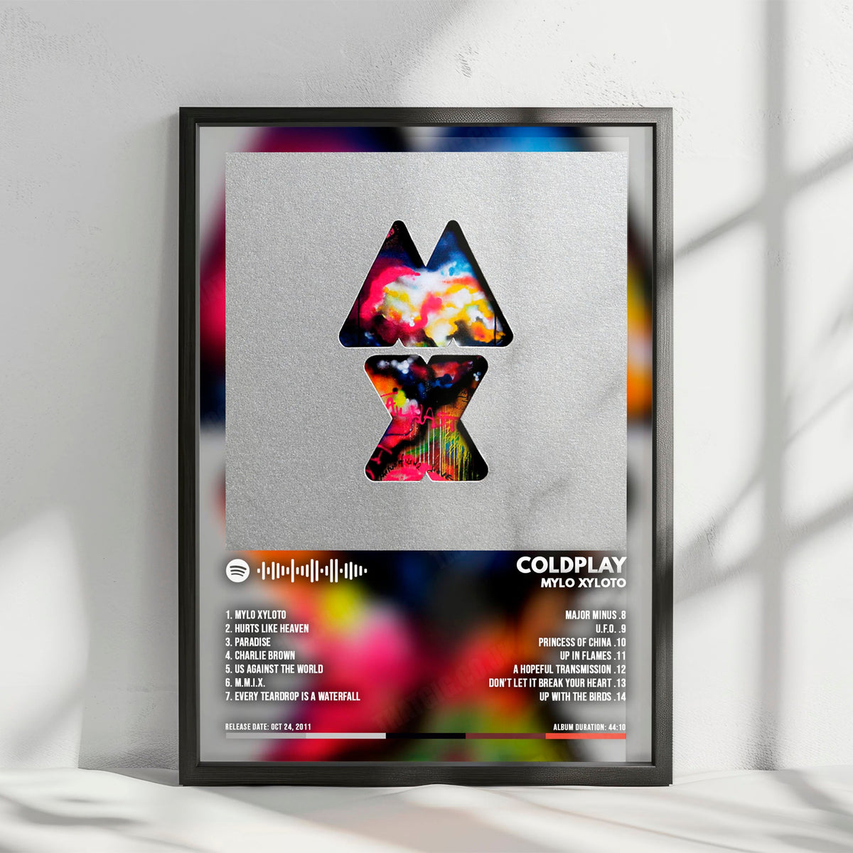Coldplay "Mylo Xyloto" Album Cover Poster - with Complete Tracklist