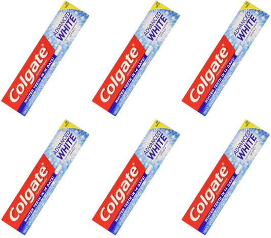 6 x Colgate Advanced White Teeth Whitening Toothpaste 100Ml