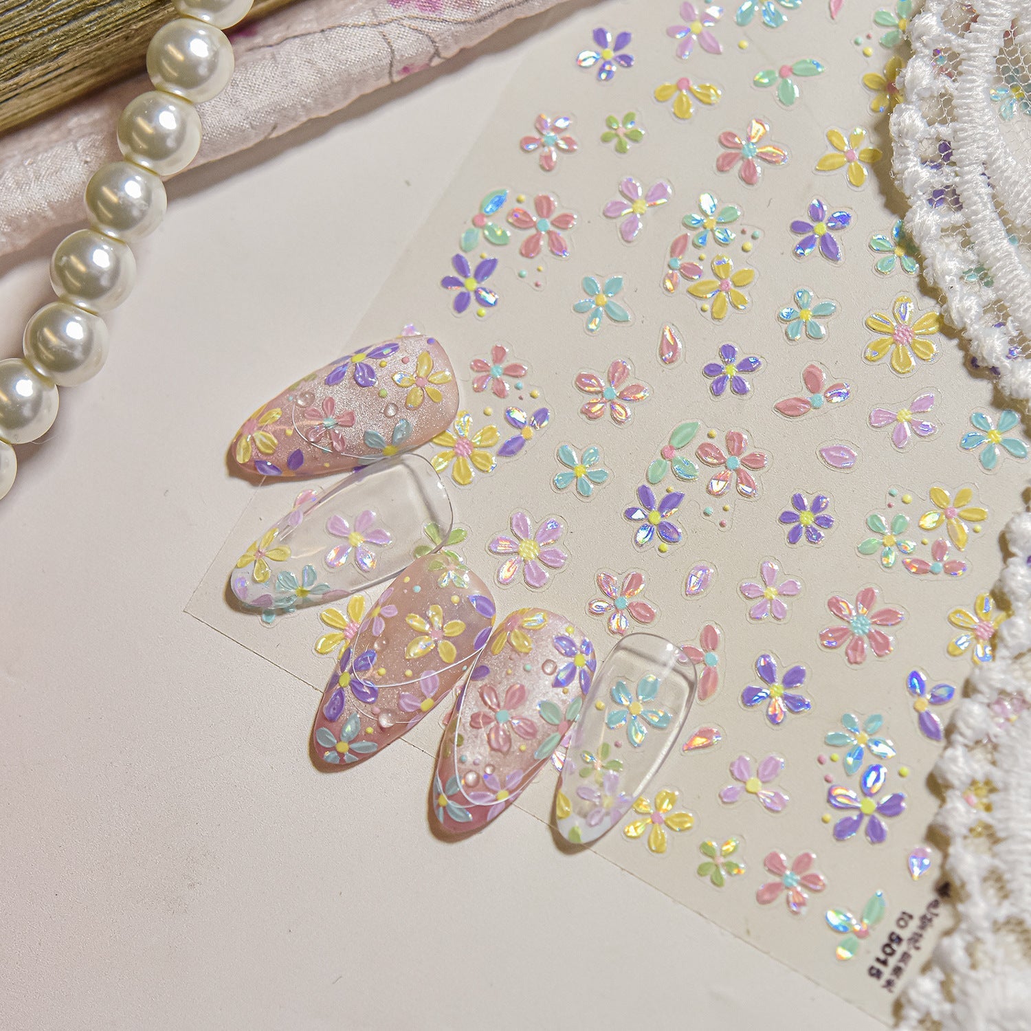 Hello Claws | Colourful Spring Flower Nail Deco Sticker