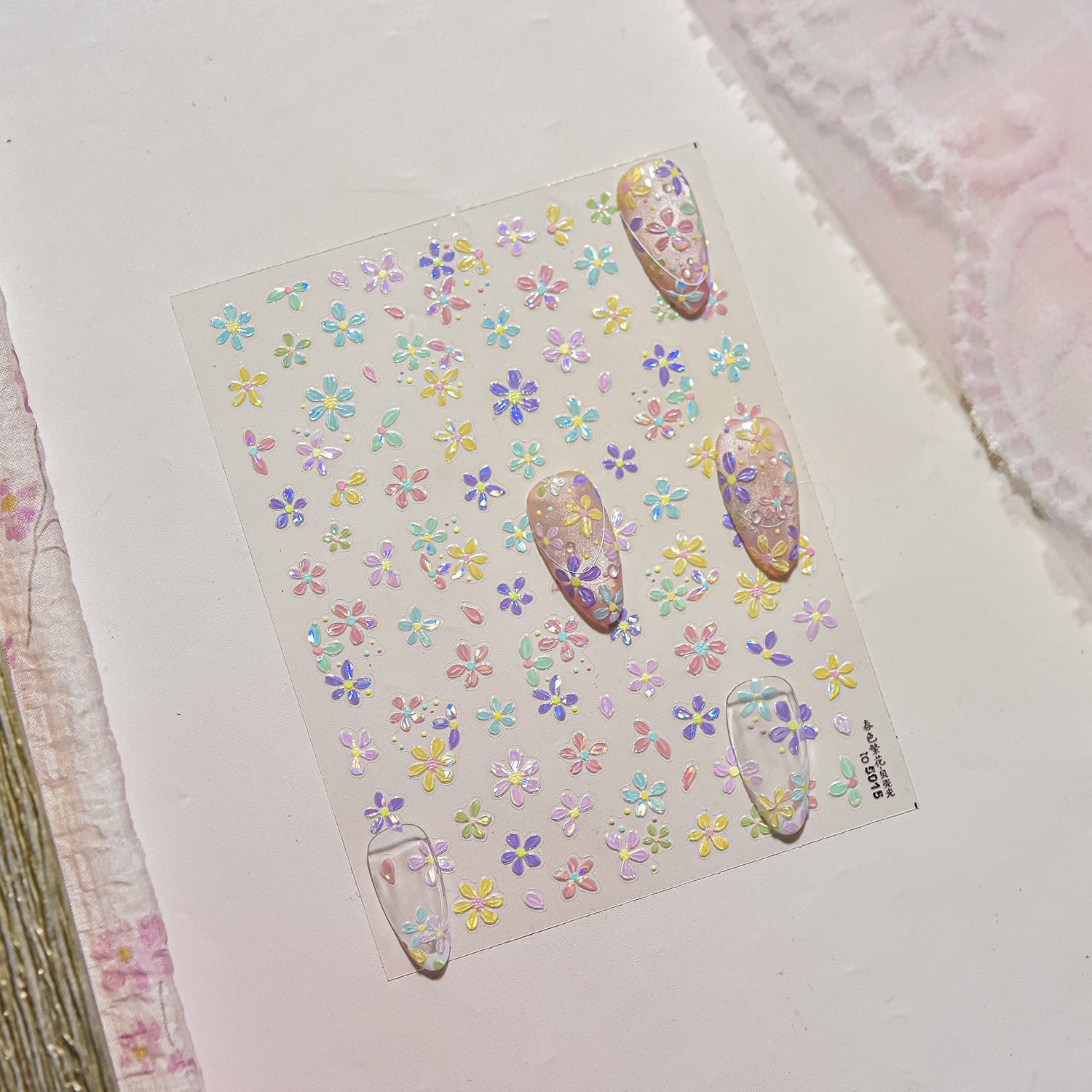 Hello Claws | Colourful Spring Flower Nail Deco Sticker