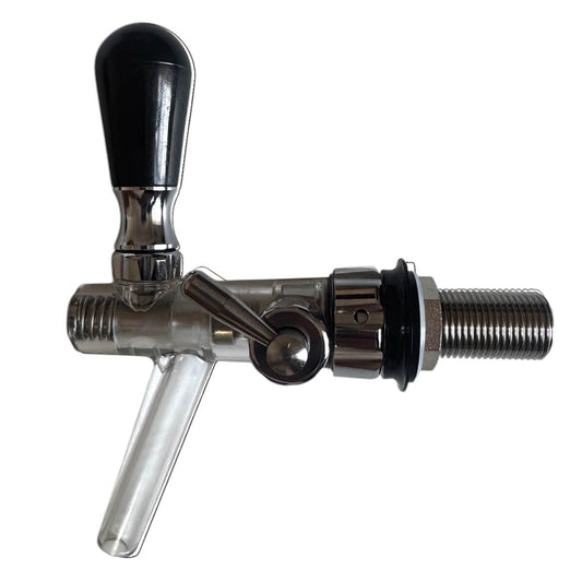 Clear plastic compensator beer tap 1/2'' thread 5/16'' inlet