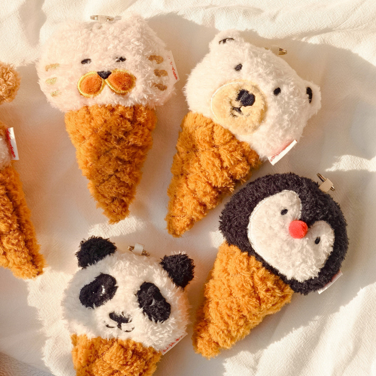 Daily White | White Ice Cream Cone Plush Charm