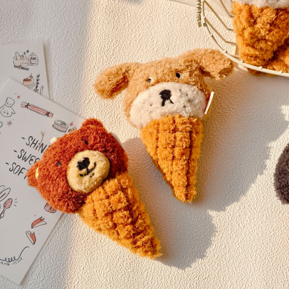 Daily White | Puppy Ice Cream Cone Plush Charm