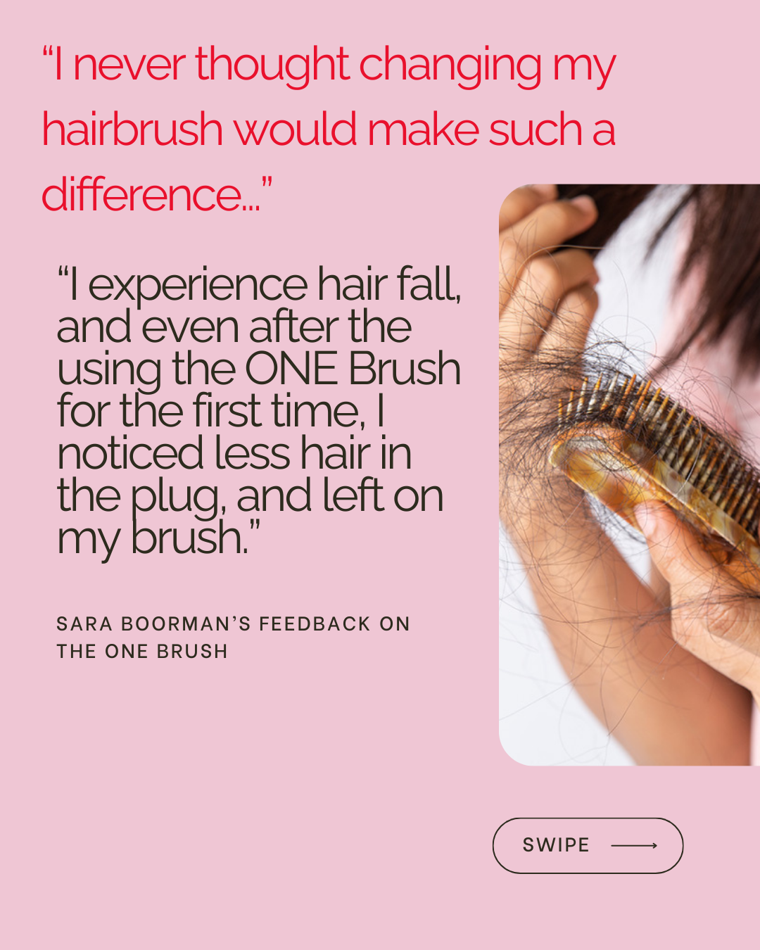 ONE Brush PRO - Adjustable Bristle Hairbrush - Pink