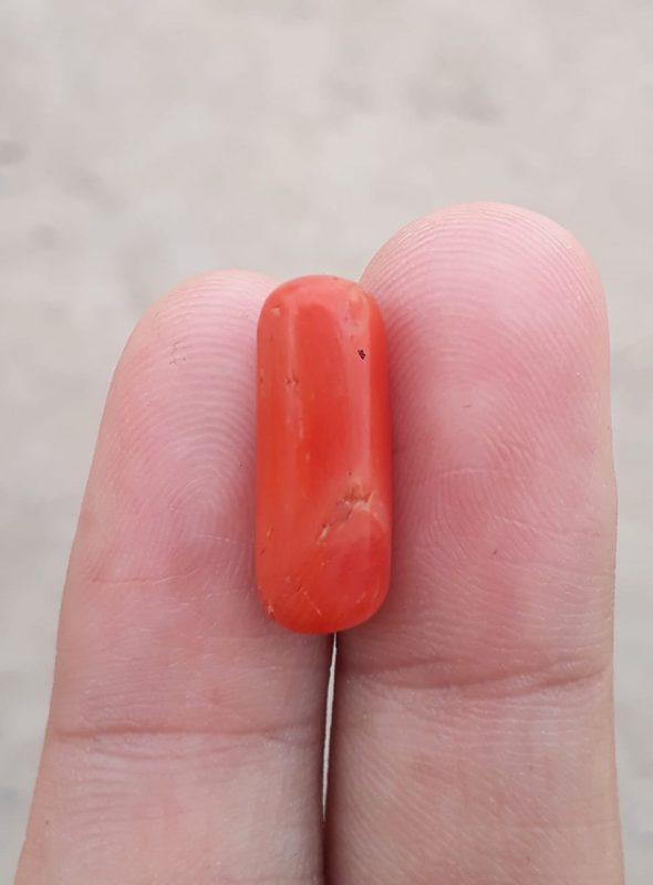 9.25ct Red Coral Stone - Moonga Stone - Marjan Stone - Pagadam Stone - 18x6mm