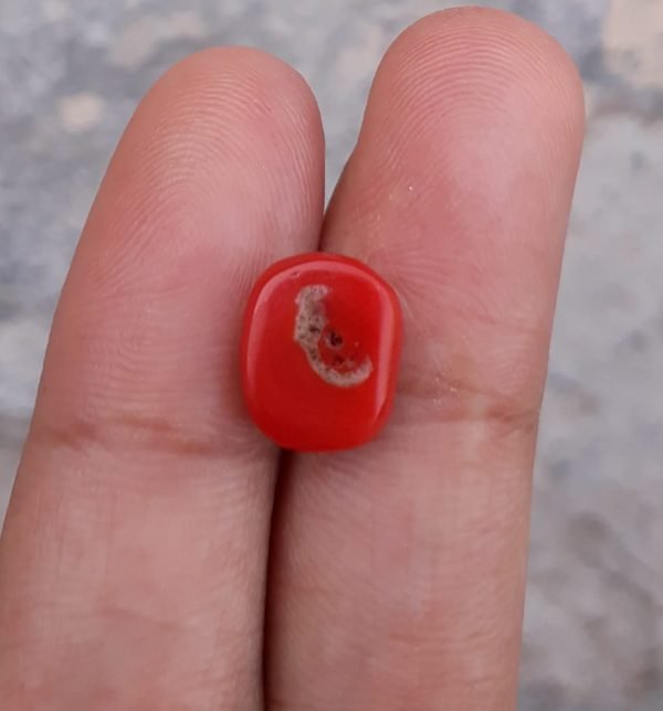 3.4ct Red Coral Stone - Moonga Stone - Marjan Stone - Pagadam Stone - 12x10mm