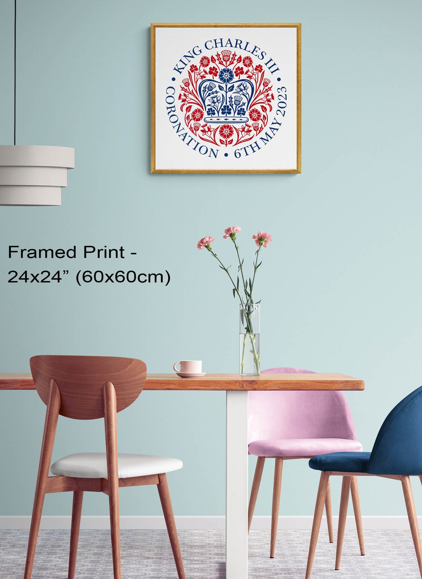 Coronation Emblem for Charles III on Framed Prints, Framed Canvas, Acrylic, Canvas or Print-only