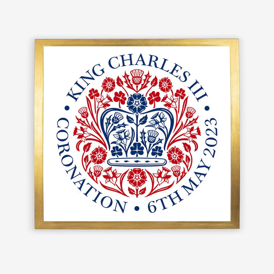 Coronation Emblem for Charles III on Framed Prints, Framed Canvas, Acrylic, Canvas or Print-only