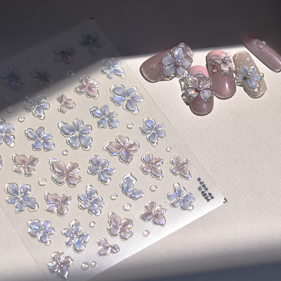 Hello Claws | Crystal Flower Nail Deco Sticker