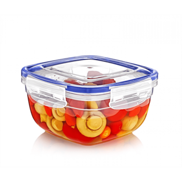 500ml Square Clear Plastic Food Storage Container with Sealing Lid