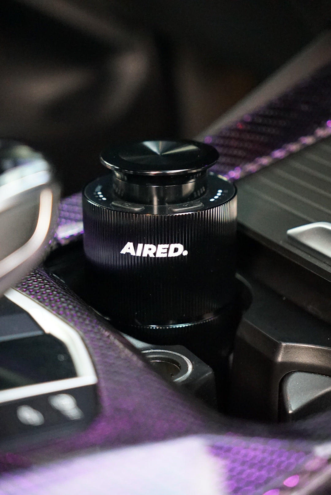 Aura In-Car / Home Mini Luxury Electronic Rechargeable Essential Oils Diffuser By AIRED. (BLACK)