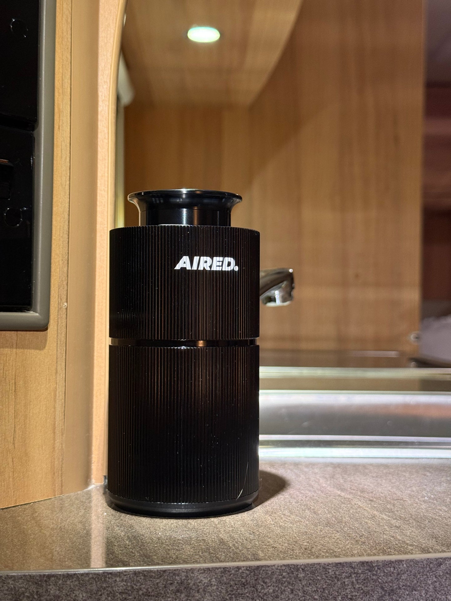 Aura In-Car / Home Mini Luxury Electronic Rechargeable Essential Oils Diffuser By AIRED. (BLACK)