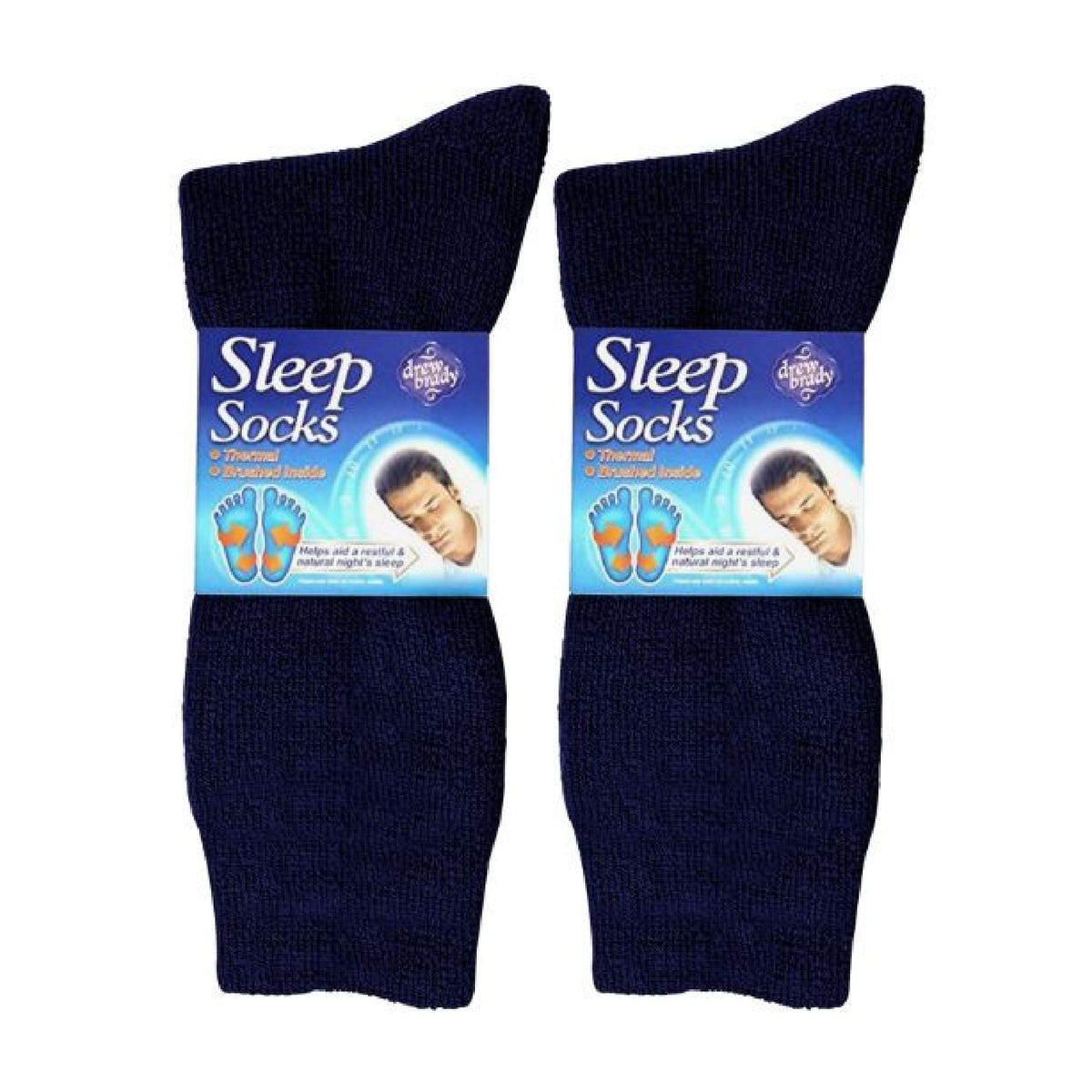 2 Pack Mens Thermal Sleep Socks for Winter