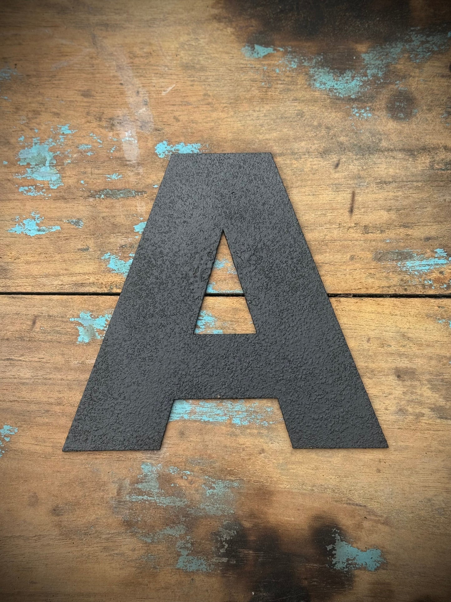 12" and 5" Black Fat Font Metal Letters.