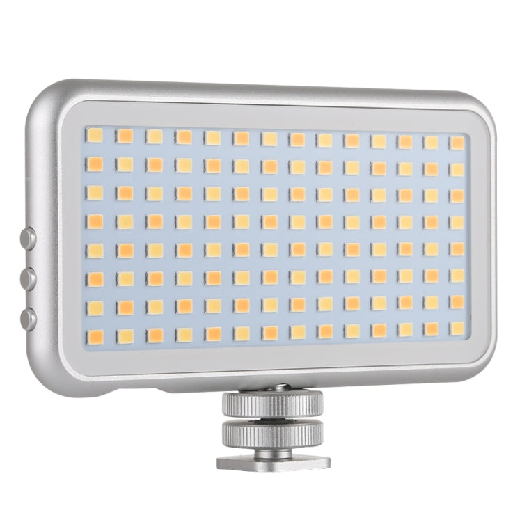 LED-013 Pocket 112 LEDs Professional Vlogging Photography Video & Photo Studio Light with OLED Display & Cold Shoe Adapter Mount for Canon / Nikon DSLR Cameras, 112 LED