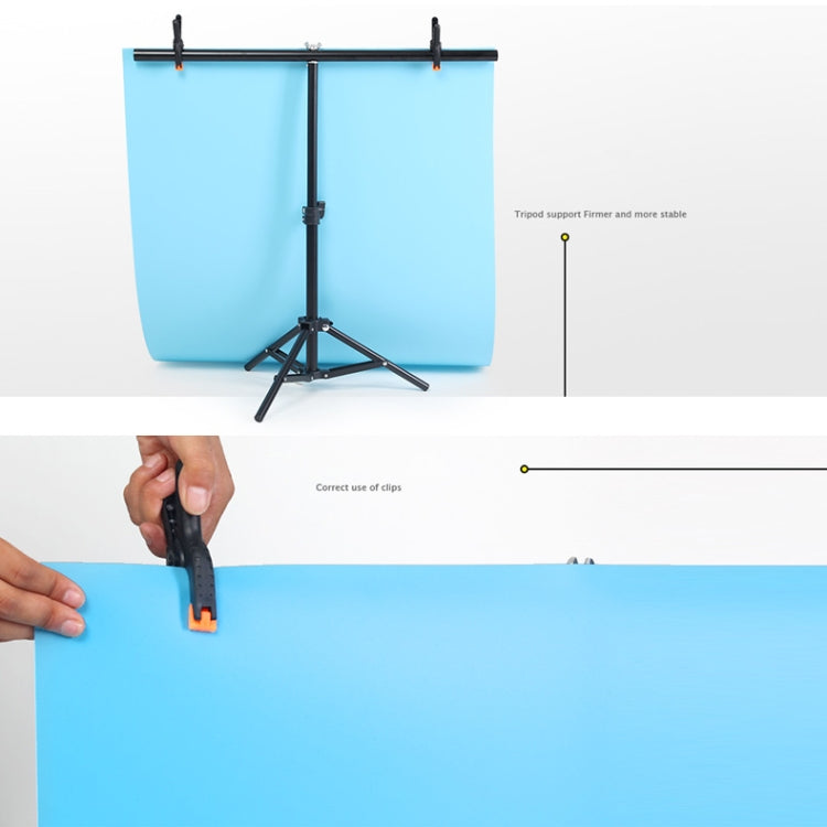 150x200cm T-Shape Photo Studio Background Support Stand Backdrop Crossbar Bracket Kit with Clips, No Backdrop, 150x200cm