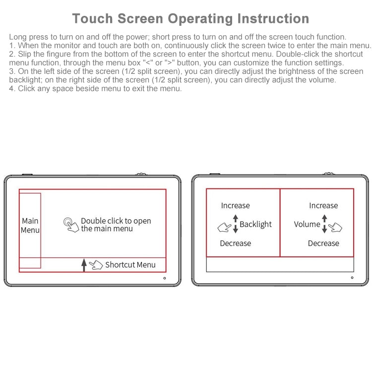 FEELWORLD LUT6S 1920x1080 2600 nits 6 inch IPS Screen HDMI 4K Touch Screen SDI HDI Camera Field Monitor, LUT6S