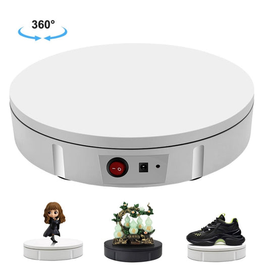 30cm Electric Rotating Turntable Display Stand Video Shooting Props Turntable for Photography, Load: 100kg, US Plug, 30cm, US Plug
