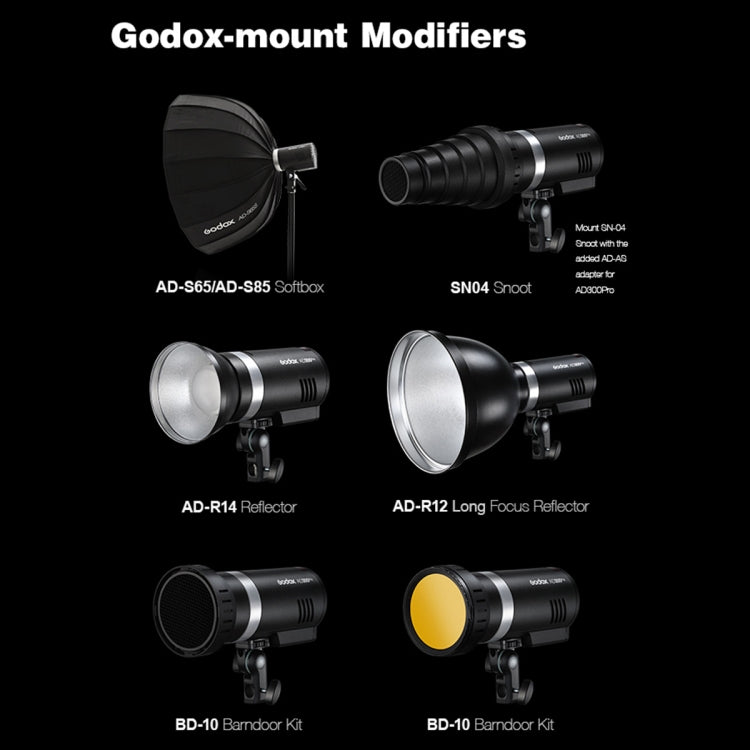 Godox  AD300 Pro 300Ws TTL HSS Pocket Flash Outdoor Speedlite Light Kits, AD300 Pro